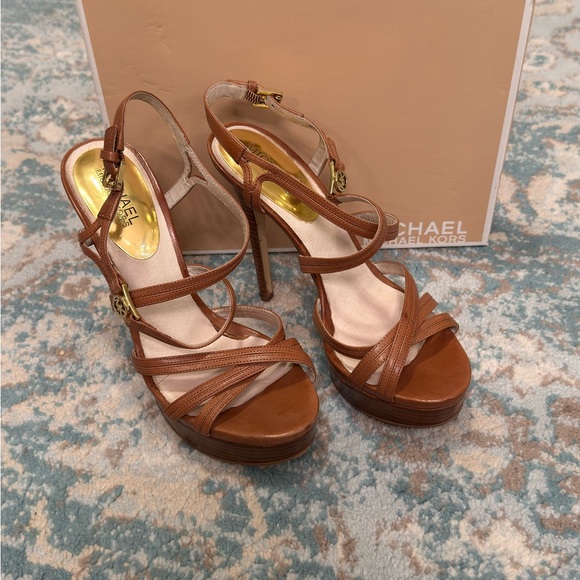 Michael Kors Brown Strappy Heels - Picture 5 of 5